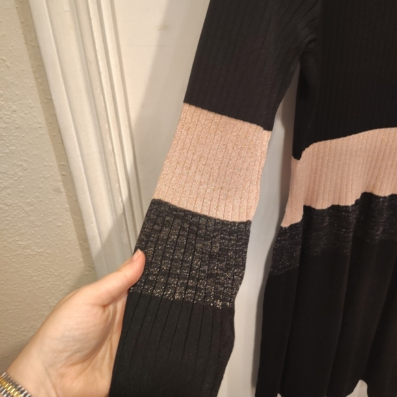 Roz & Ali NWT Color Block Long Sleeve Sweater Dress Sz 2X Party Career Event - Picture 4 of 8